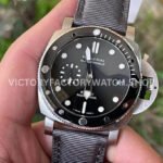 VS Factory Panerai Submersible Quarantaquattro Pam01288 44mm Steel Canvas Strap Grey Dial