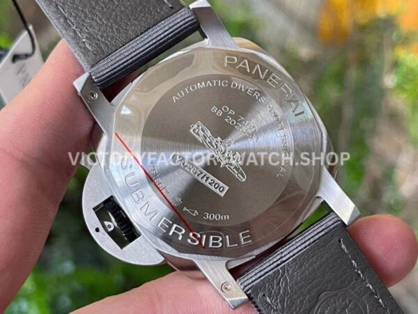 VS Factory Panerai Submersible Quarantaquattro Pam01288 44mm Steel Canvas Strap Grey Dial