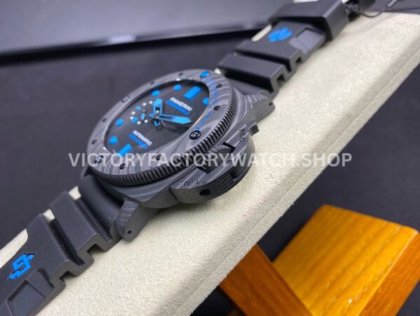 VS Factory Panerai Submersible pam01616 47mm Black Carbon Fiber Black Rubber Strap Black Dial