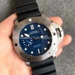 VS Fatory Panerai Luminor Submersible 1950 3 Days Pam00692 47mm Titanium Black Rubber Strap Blue Dial