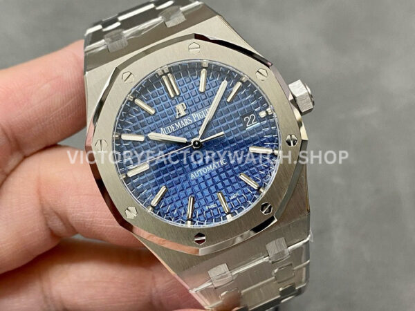 ZF Factory Audemars Piguet Royal Oak 15450ST.OO.1256ST.03 37mm Full Steel Blue Dial (2) ZF Factory Audemars Piguet Royal Oak 15450ST.OO.1256ST.03 37mm Full Steel Blue Dial