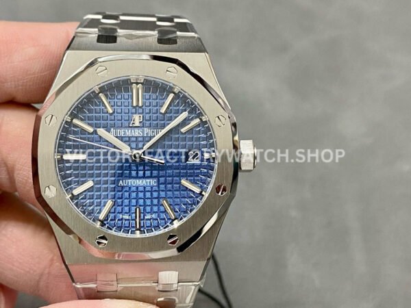 ZF Factory Audemars Piguet Royal Oak 15450ST.OO.1256ST.03 37mm Full Steel Blue Dial (3) ZF AP Royal Oak 15450ST blue dial 37mm steel luxury sports watch