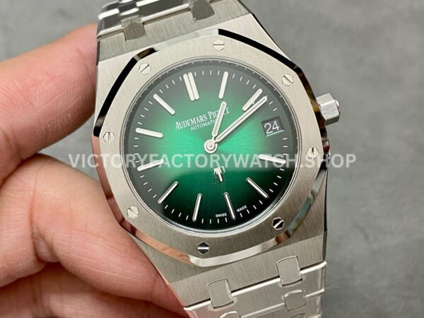 ZF Factory Audemars Piguet Royal Oak Jumbo 16202PT.OO.1240PT.01 39mm Full Platinum Green Dial
