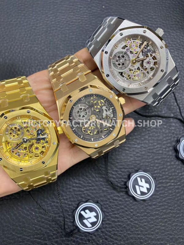 ZF Factory Audemars Piguet Royal Oak Jumbo 16204BA.OO.1240BA.01 Rose Gold Skeletonized Dial