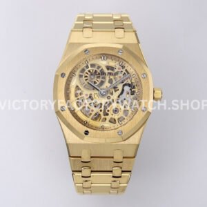 ZF AP Royal Oak Jumbo 16204 yellow gold skeletonized dial luxury sports watch