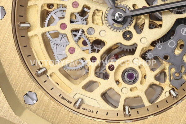 ZF Factory Audemars Piguet Royal Oak Jumbo 16204BA.OO.1240BA.01 Yellow Gold Skeletonized Dial