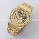ZF Factory Audemars Piguet Royal Oak Jumbo 16204BA.OO.1240BA.01 Yellow Gold Skeletonized Dial