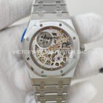ZF AP Royal Oak Jumbo 16204 white gold skeletonized dial luxury watch super clone