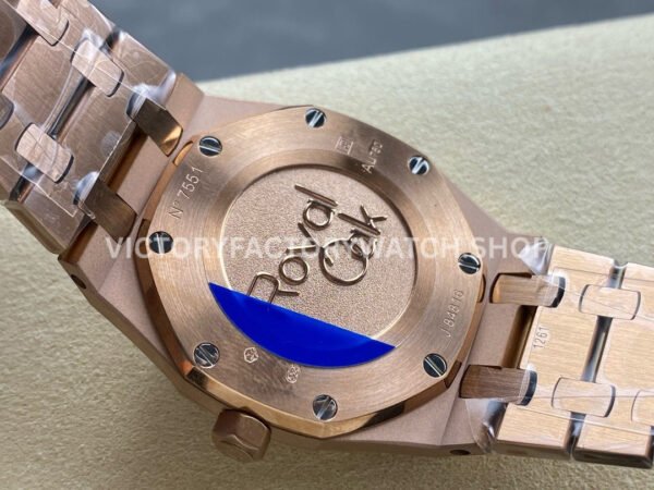 ZF Factory Audemars Piguet Royal Oak Lady 33mm Diamond Bezel Full Rose Gold Brown Dial
