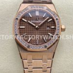 ZF AP Lady brown dial diamond bezel rose gold
