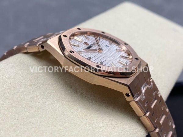 ZF Factory Audemars Piguet Royal Oak Lady 33mm Full Rose Gold Silver Dial