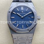 ZF Factory Audemars Piguet Royal Oak Lady 67650 33mm Full Steel Blue Dial (8) ZF 67650 blue dial steel AP Royal Oak Lady