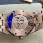 ZF Factory Audemars Piguet Royal Oak Lady 67651OR.ZZ.1261OR.02 33mm Diamond Be ( ZF Factory Audemars Piguet Royal Oak Lady 67651OR.ZZ.1261OR.02 33mm Diamond Bezel Full Rose Gold Blue Dial