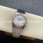 ZF Factory Audemars Piguet Royal Oak Lady 67651SR.ZZ.1261SR.01 33mm Diamond Bezel Rose Gold&Steel Silver Dial