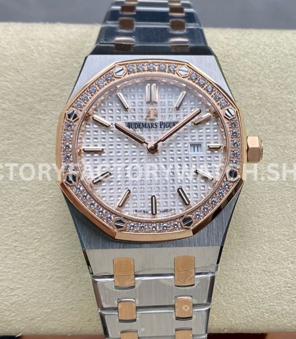 ZF 67651SR silver dial diamond bezel AP Lady