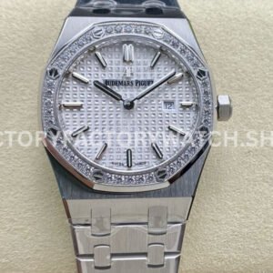 ZF Factory Audemars Piguet Royal Oak Lady 67651ST.ZZ.1261ST.01 33mm Diamond Beze ( ZF 67651ST silver dial AP Royal Oak Lady 33mm