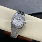 ZF Factory Audemars Piguet Royal Oak Lady 67651ST.ZZ.1261ST.01 33mm Diamond Bezel Full Steel Silver Dial