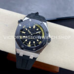 ZF Factory Audemars Piguet Royal Oak Offshore Diver 15720CN.OO.A002CA.01 42m ( (9) ZF Factory Audemars Piguet Royal Oak Offshore Diver 15720CN.OO.A002CA.01 42mm White Gold Rubber Strap Black Dial