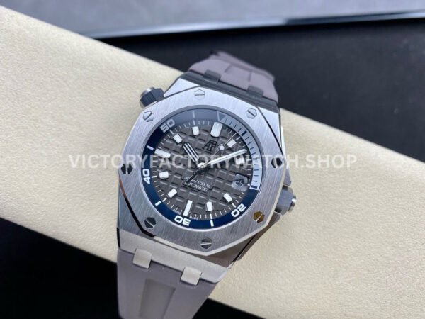 ZF Factory Audemars Piguet Royal Oak Offshore Diver 15720ST.OO.A009CA.01 42mm Steel Rubber Strap Grey Dial