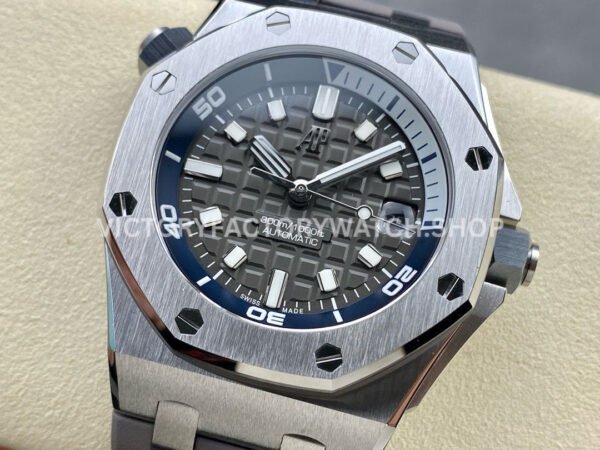 ZF Factory Audemars Piguet Royal Oak Offshore Diver 15720ST.OO.A009CA.01 42mm Steel Rubber Strap Grey Dial