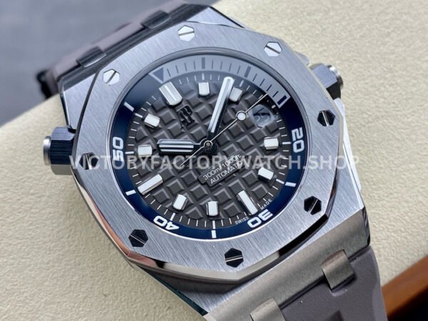 ZF Factory Audemars Piguet Royal Oak Offshore Diver 15720ST.OO.A009CA.01 42mm Steel Rubber Strap Grey Dial