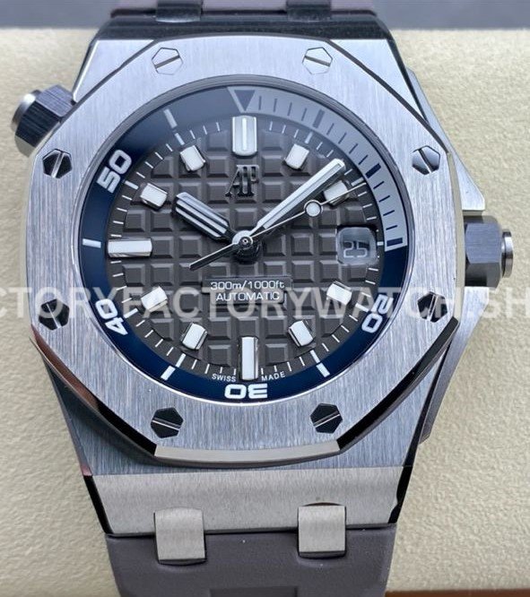 ZF AP Offshore Diver 15720 grey dial replica luxury watch 42mm rubber strap