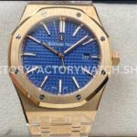 ZF Factory Audemars Piguet Royal Oak Selfwinding 15400OR.OO.1220OR.03 41mm Full Rose Gold (1) ZF AP Royal Oak 15400OR blue dial 41mm rose gold luxury watch super clone