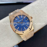 ZF Factory Audemars Piguet Royal Oak Selfwinding 15400OR.OO.1220OR.03 41mm Full Rose Gold ( (4) ZF Factory Audemars Piguet Royal Oak 15400OR.OO.1220OR.03 41mm Full Rose Gold Blue Dial