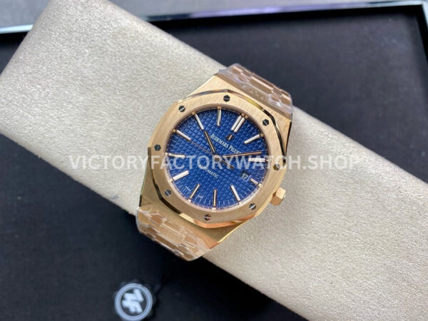ZF Factory Audemars Piguet Royal Oak Selfwinding 15400OR.OO.1220OR.03 41mm Full Rose Gold ( (5) ZF Factory Audemars Piguet Royal Oak 15400OR.OO.1220OR.03 41mm Full Rose Gold Blue Dial
