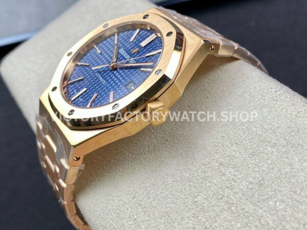 ZF Factory Audemars Piguet Royal Oak Selfwinding 15400OR.OO.1220OR.03 41mm Full Rose Gold ( (8) ZF Factory Audemars Piguet Royal Oak 15400OR.OO.1220OR.03 41mm Full Rose Gold Blue Dial