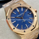 ZF Factory Audemars Piguet Royal Oak Selfwinding 15400OR.OO.1220OR.03 41mm Full Rose Gold ( (9) ZF Factory Audemars Piguet Royal Oak 15400OR.OO.1220OR.03 41mm Full Rose Gold Blue Dial