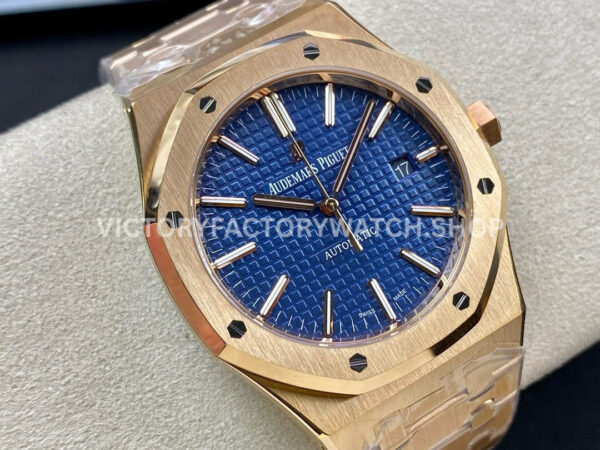 ZF Factory Audemars Piguet Royal Oak Selfwinding 15400OR.OO.1220OR.03 41mm Full Rose Gold ( (9) ZF Factory Audemars Piguet Royal Oak 15400OR.OO.1220OR.03 41mm Full Rose Gold Blue Dial