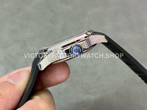 ZF Factory Patek Philippe Aquanaut 5164A-001 40.8mm Steel Rubber Strap Black Dial (2) ZF Factory Patek Philippe Aquanaut 5164A-001 40.8mm Steel Rubber Strap Black Dial