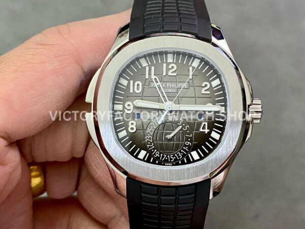 ZF Factory Patek Philippe Aquanaut 5164A-001 40.8mm Steel Rubber Strap Black Dial (3) ZF Factory Patek Philippe Aquanaut 5164A black dial steel rubber strap
