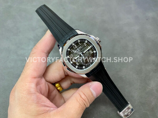 ZF Factory Patek Philippe Aquanaut 5164A-001 40.8mm Steel Rubber Strap Black Dial (6) ZF Factory Patek Philippe Aquanaut 5164A-001 40.8mm Steel Rubber Strap Black Dial