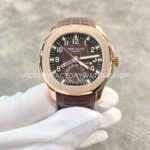 ZF Factory Patek Philippe Aquanaut 5164R brown dial rose gold rubber strap