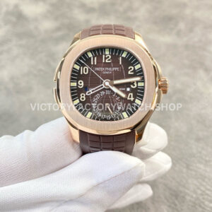ZF Factory Patek Philippe Aquanaut 5164R brown dial rose gold rubber strap