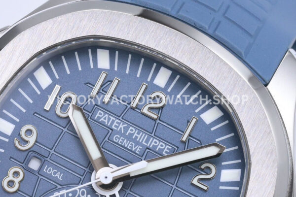 ZF Factory Patek Philippe Aquanaut 5164R-001 40.8mm White Gold Rubber Strap Blue-Gray Dia