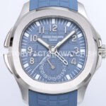 ZF Factory Patek Philippe Aquanaut 5164R-001 40.8mm White Gold Rubber Strap Blue-Gray Dia