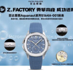 ZF Factory Patek Philippe Aquanaut 5164R-001 40.8mm White Gold Rubber Strap Blue-Gray Dia