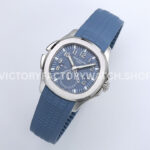 ZF Factory Patek Philippe Aquanaut 5164R-001 40.8mm White Gold Rubber Strap Blue-Gray Dia