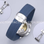 ZF Factory Patek Philippe Aquanaut 5164R-001 40.8mm White Gold Rubber Strap Blue-Gray Dia