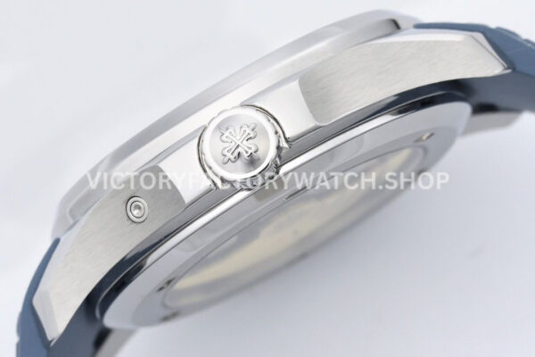 ZF Factory Patek Philippe Aquanaut 5164R-001 40.8mm White Gold Rubber Strap Blue-Gray Dia