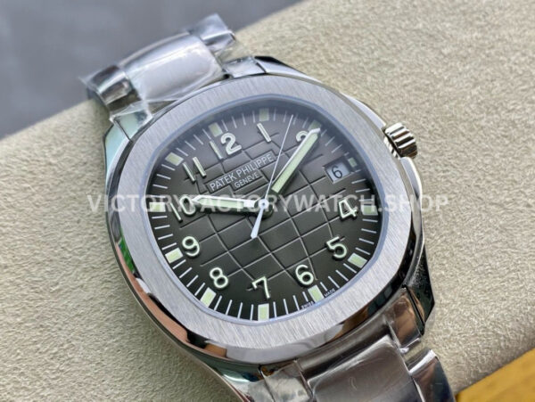 ZF Factory Patek Philippe Aquanaut 5165A 40mm Full Steel Arabic Numerals Black Dial