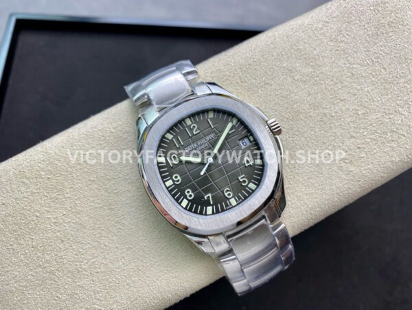 ZF Factory Patek Philippe Aquanaut 5165A 40mm Full Steel Arabic Numerals Black Dial
