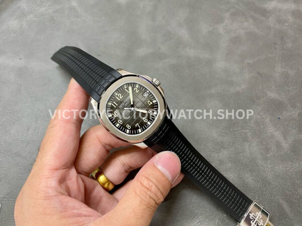 ZF Factory Patek Philippe Aquanaut 5167/1A-001 40mm Steel Black Rubber Strap Arabic Numerals Black Dial