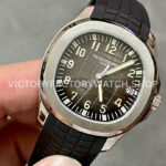 ZF Factory Patek Philippe Aquanaut 5167/1A-001 40mm Steel Black Rubber Strap Arabic Numerals Black Dial