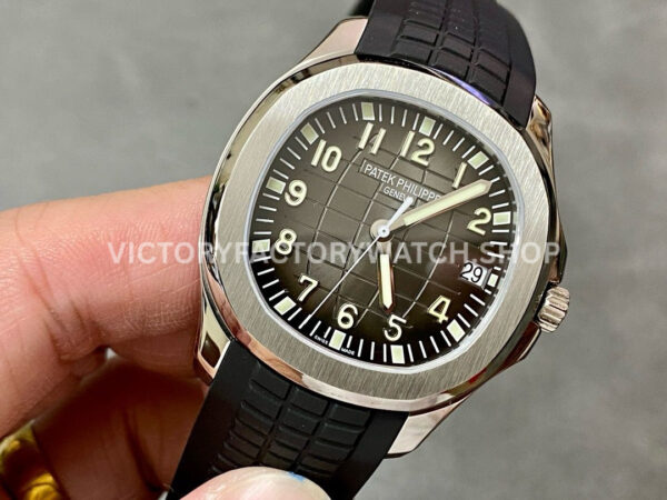 ZF Factory Patek Philippe Aquanaut 5167/1A-001 40mm Steel Black Rubber Strap Arabic Numerals Black Dial