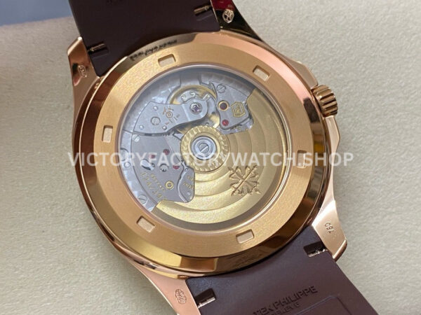 ZF Factory Patek Philippe Aquanaut 5167R-001 40mm Rose Gold Brown Rubber Strap Arabic Numerals Brown Dial