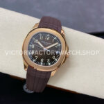 ZF Factory Patek Philippe Aquanaut 5167R-001 40mm Rose Gold Brown Rubber Strap Arabic Numerals Brown Dial